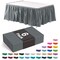 Ruffle Disposable Table Skirt 14 Ft Long Pleated Table Skirts with Adhesive Strip – Fits 6ft+ Rectangle or Round Tables – Ideal for Birthday Parties, Gender Reveal, Baby Showers & Event Decorations 6 pack by Exquisite